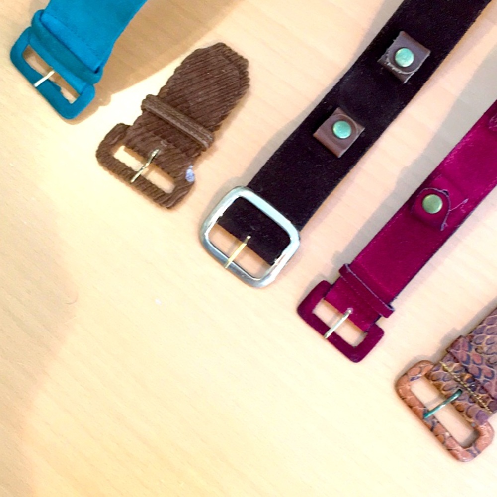 60s Watch Bands, Suede Corduroy Leather Snakeskin